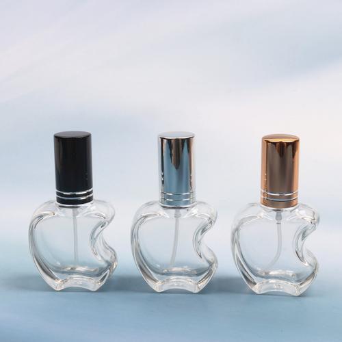 工厂现货 15ml苹果形透明玻璃瓶 喷雾香水化妆品分装瓶
